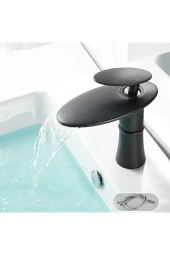 Banyo Lavabo Bataryası Şelale Mat Siyah Modeli Yeni Tasarım Ürünü 7 Yıl Garantili - 2