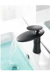 Banyo Lavabo Bataryası Şelale Mat Siyah Modeli Yeni Tasarım Ürünü 7 Yıl Garantili - 3