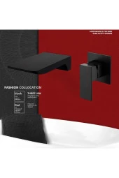 Banyo Lavabo Bataryası Ankastre Siyah Set Yeni Sıva Altı Dahil 7 Yıl Garantili thumbnail 2