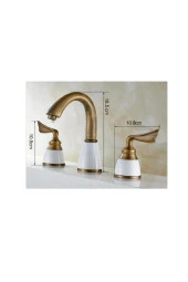 BANYO LAVABO BATARYASI ANKASTRE ANTİK 3'LÜ SET YENİ İTHAL 5 YIL GARANTİLİ - 2