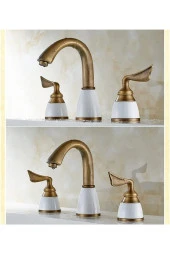 BANYO LAVABO BATARYASI ANKASTRE ANTİK 3'LÜ SET YENİ İTHAL 5 YIL GARANTİLİ - 3