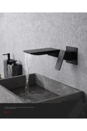 Banyo Lavabo Bataryası Ankastre Siyah Set Yeni Sıva Altı Dahil 7 Yıl Garantili thumbnail 4