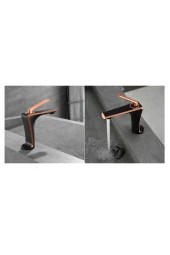 BANYO LAVABO BATARYASI SİYAH/BAKIR ROSE ÖZEL SERİ YENİ MODEL 5 YIL GARANTİLİ İTHAL - 3