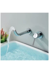 Banyo Lavabo Bataryası Ankastre Krom Set Ithal 5 Yıl Garantili Sıva Altı Dahil - 2