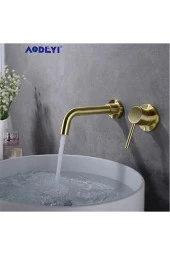 Banyo Lavabo Bataryası Ankastre Mat Gold Yeni Sıva Altı Dahil 5 Yıl Garantili. - 1