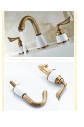 BANYO LAVABO BATARYASI ANKASTRE ANTİK 3'LÜ SET YENİ İTHAL 5 YIL GARANTİLİ - 4