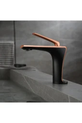BANYO LAVABO BATARYASI SİYAH/BAKIR ROSE ÖZEL SERİ YENİ MODEL 5 YIL GARANTİLİ İTHAL - 4