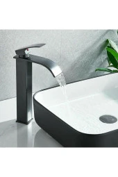 Banyo Çanak Lavabo Bataryası Mat Siyah Tarz Yeni Model 5 Yıl Garantili Ithal - 3