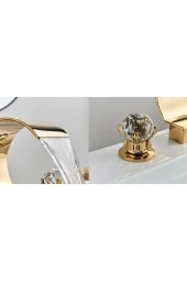 Banyo Lavabo Küvet Jakuzi Bataryası Ankastre Gold Altın Dore Yeni Şelale 7 Yıl Garantili thumbnail 3