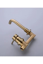 Banyo Lavabo Bataryası Ankastre Mat Gold Yeni Sıva Altı Dahil 5 Yıl Garantili. - 2
