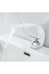 Banyo Lavabo Bataryası Beyaz/krom Şelale Yeni 5 Yıl Garantili Ithal Orjinal Ürün. - 1