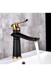 Banyo Lavabo Bataryası Siyah-gold Model Yeni 5 Yıl Garantili - 1