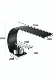 Banyo Lavabo Bataryası Mat Siyah Şelale Yeni 5 Yıl Garantili - 4