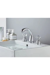 Banyo Lavabo Bataryası Ankastre Krom 3'lü Set Yeni 5 Yıl Garantili - 1