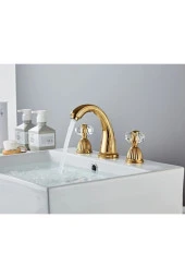 Banyo Lavabo Bataryası Ankastre Altın Dore 3'lü Set Yeni 5 Yıl Garantili thumbnail 1