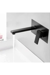 Banyo Lavabo Bataryası Ankastre Siyah Set Yeni 5 Yıl Garantili Sıva Altı Dahil - 1