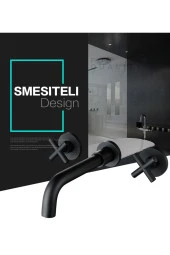 Banyo Lavabo Bataryası Ankastre Siyah 3'lü Set Yeni 5yıl Garantili Sıva Altı Dahil thumbnail 2