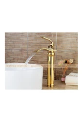 Banyo Çanak Lavabo Bataryası Altın Dore Yeni Şelale 5 Yıl Garantili - 3