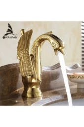 Banyo Lavabo Bataryası Kuğu Model Altın Dore Yeni Ürün thumbnail 1