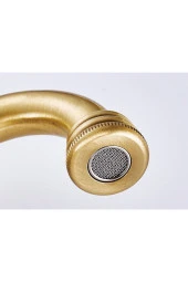 Banyo Lavabo Bataryası Antik Sarı Işlemeli Kısa Model Ithal 7 Yıl Garantili - 4