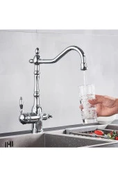 Mutfak Evye Bataryası Dual Flow Su Arıtma Çıkışlı Bide Fiskiyeli Yeni Tasarım Krom 7 Yıl Garantili - 4