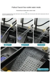 Dijital Akıllı Eviye Seti Ve Bataryası Antrasit Çelik 6 Fonksiyon Full Set Ithal 7 Yıl Garanti - 4