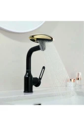 Bankyo Lavabo Mutfak Eviye Bataryası Duş Şelale Siyah/gold 4 Fonksiyonlu Ithal 7 Yıl Garantili - 2