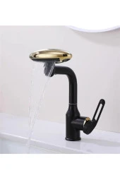 Bankyo Lavabo Mutfak Eviye Bataryası Duş Şelale Siyah/gold 4 Fonksiyonlu Ithal 7 Yıl Garantili - 3