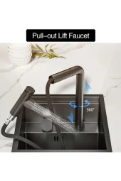 Mutfak Evye Bataryası Pencere Önü Asansörlü Yeni Sistem Mat Siyah 10 Yıl Garantili thumbnail 1