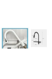 Mutfak Evye Bataryası Şelaleli Yeni Tasarım Fiskiyeli Fonksiyonlu Mat Beyaz 7 Yıl Garantili thumbnail 3