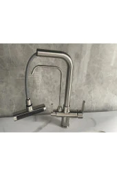 MUTFAK EVİYE BATARYASI ARITMA ÇIKIŞLI SIVI SABUNLUK DUŞ ŞELALE 4 FONKSİYON NİKEL İTHAL 7 YIL GARANTİ thumbnail 2