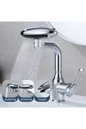 Bankyo Lavabo Mutfak Eviye Bataryası Duş Şelale Krom 4 Fonksiyonlu Ithal 7 Yıl Garantili thumbnail 4