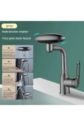 Bankyo Lavabo Mutfak Eviye Bataryası Duş Şelale 4 Antrasit Fonksiyonlu Ithal 7 Yıl Garantili - 4