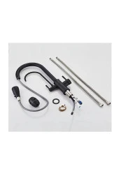 Mutfak Evye Bataryası Dual Flow Su Arıtma Çıkışlı Spiralli Fiskiyeli 7 Yıl Garantili Ithal Mat Siyah thumbnail 6