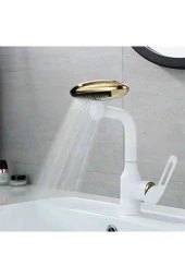 Bankyo Lavabo Mutfak Eviye Bataryası Duş Şelale 4 Fonksiyonlu Ithal 7 Yıl Garantili Beyaz/gold - 4