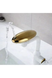 Bankyo Lavabo Mutfak Eviye Bataryası Duş Şelale 4 Fonksiyonlu Ithal 7 Yıl Garantili Beyaz/gold - 5