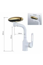 Bankyo Lavabo Mutfak Eviye Bataryası Duş Şelale 4 Fonksiyonlu Ithal 7 Yıl Garantili Beyaz/gold - 6