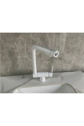 Mutfak Evye Bataryası Dual Flow Su Arıtma Çıkışlı Yeni Tasarım Mat Beyaz Katlanır 7 Yıl Garantili thumbnail 3