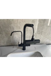 Mutfak Eviye Bataryası Dual Flow Arıtma Çıkışlı Duş Şelale 3 Fonksiyon Mat Siyah Ithal 7 Yıl Garanti thumbnail 5