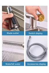 Mutfak Evye Bataryası Şelaleli Yeni Tasarım Dijital Led Fiskiyeli Antrasit Gri 7 Yıl Garantili thumbnail 6