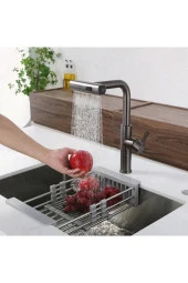 Mutfak Eviye Bataryası Duş Şelale 3 Fonksiyonlu Spiralli Ithal 7 Yıl Garantili Antrasit thumbnail 1