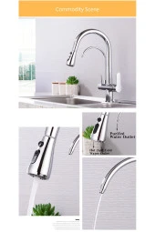 Mutfak Evye Bataryası Dual Flow Su Arıtma Çıkışlı Dijital Sıcaklık Led Fiskiye Dokunmatik Ithal thumbnail 1