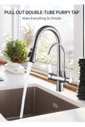 Mutfak Evye Bataryası Dijital Sıcaklık Led Su Arıtma Çıkışlı Mat Krom Nikel Ithal 7 Yıl Garanti thumbnail 6