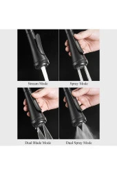 MUTFAK EVYE BATARYASI DUAL FLOW SU ARITMA ÇIKIŞLI YENİ TASARIM MAT SİYAH+4 FARKLI MOD AYARLI İTHAL thumbnail 1