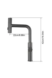 Mutfak Eviye Bataryası Duş Şelale 3 Fonksiyonlu Spiralli Ithal 7 Yıl Garantili Antrasit thumbnail 6