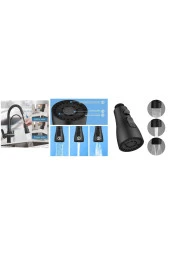 Mutfak Evye Bataryası Su Arıtma Çıkışlı 3 Fonksiyonlu Duş Fiskiyeli Mat Siyah 7 Yıl Garanti Ithal thumbnail 4