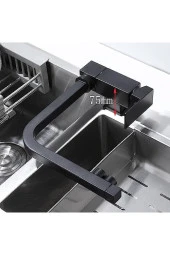 Mutfak Pencere Önü Katlanır Evye Bataryası Su Arıtma Çıkışlı Yeni Mat Siyah 7 Yıl Garantili thumbnail 3