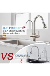 Mutfak Evye Bataryası Dijital Sıcaklık Led Su Arıtma Çıkışlı Mat Krom Nikel Ithal 7 Yıl Garanti thumbnail 2