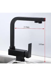 Mutfak Pencere Önü Katlanır Evye Bataryası Su Arıtma Çıkışlı Yeni Mat Siyah 7 Yıl Garantili thumbnail 6