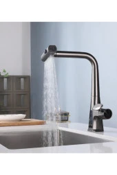 MUTFAK EVİYE BATARYASI DİJİTAL SICAKLIK EKRAN ŞELALE FİSKİYELİ SPİRALLİ İTHAL ANTRASİT thumbnail 6